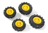 RollyTrac air Tyres geel - rubber - 4 stuks